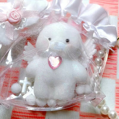 Handmade Silicone White Rabbit Stress Relief Squishy Toy