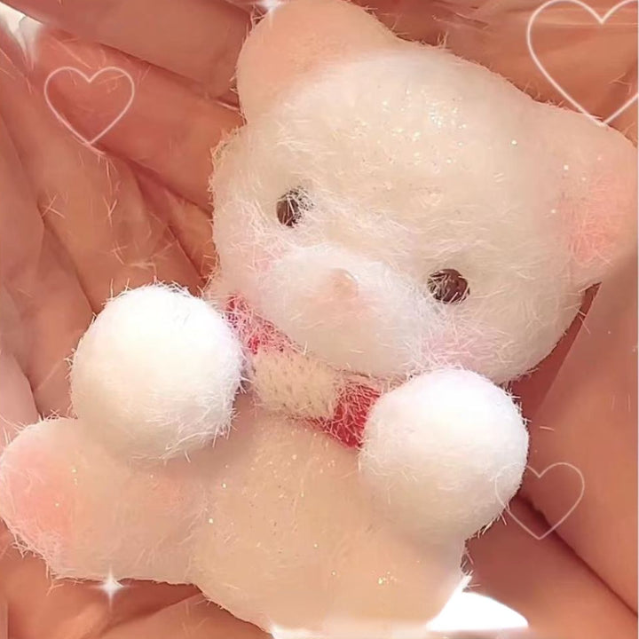 Handmade Silicone White Bear Stress Relief Squishy Toy