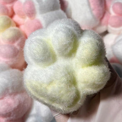 Silicone Cat Paw Stress Relief Squishy Toy with Flocking